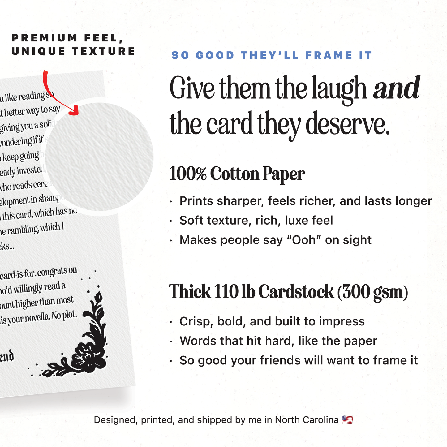 Snarky Book Lover Gift - A2 Witty Greeting Card