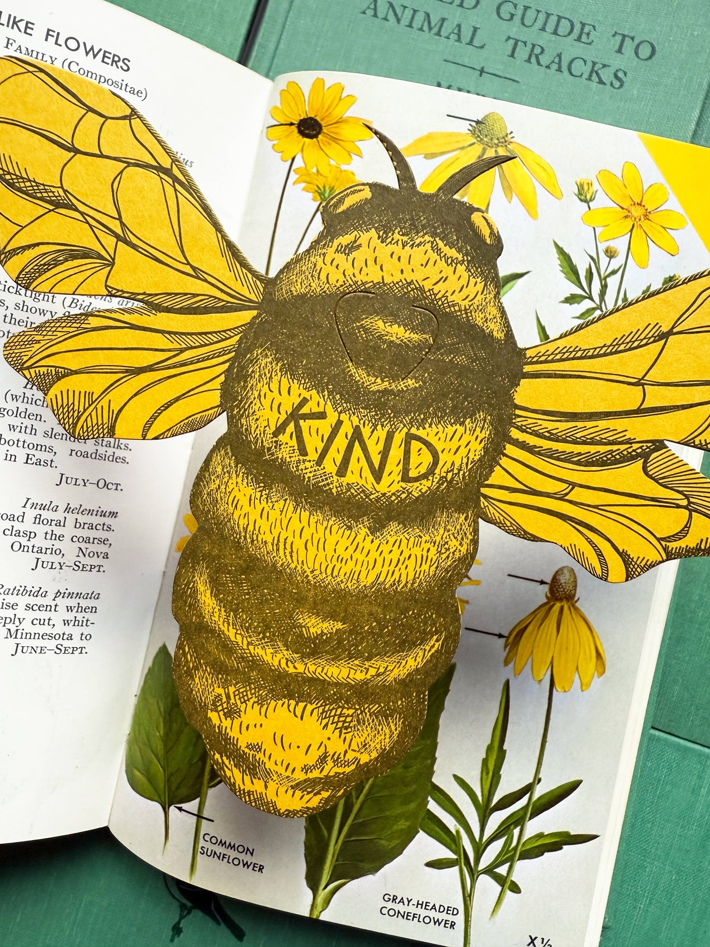 Bee kind letterpress card