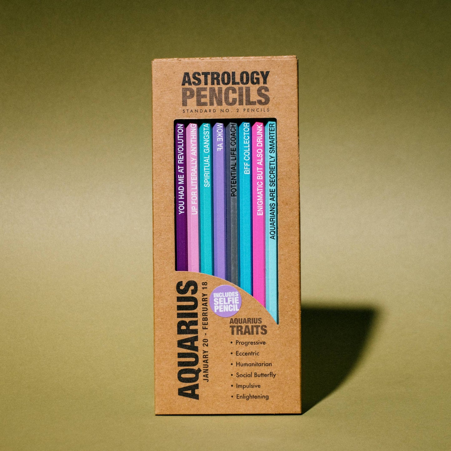 Astrology Pencils Aquarius | Birthday Gift