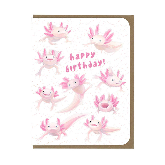 BIRTHDAY - Axolotls - Greeting Card