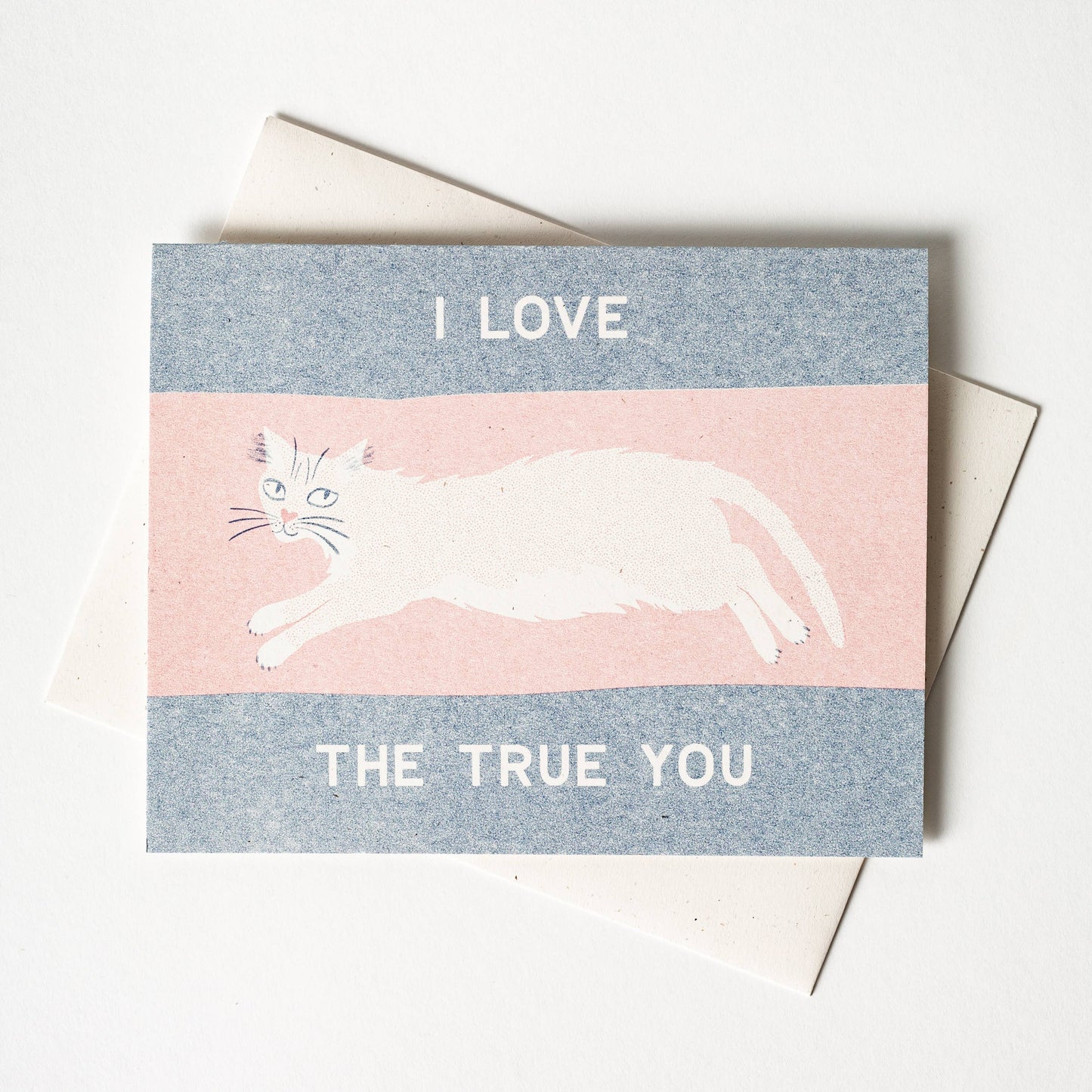 I Love The True You - Trans Pride Risograph Card