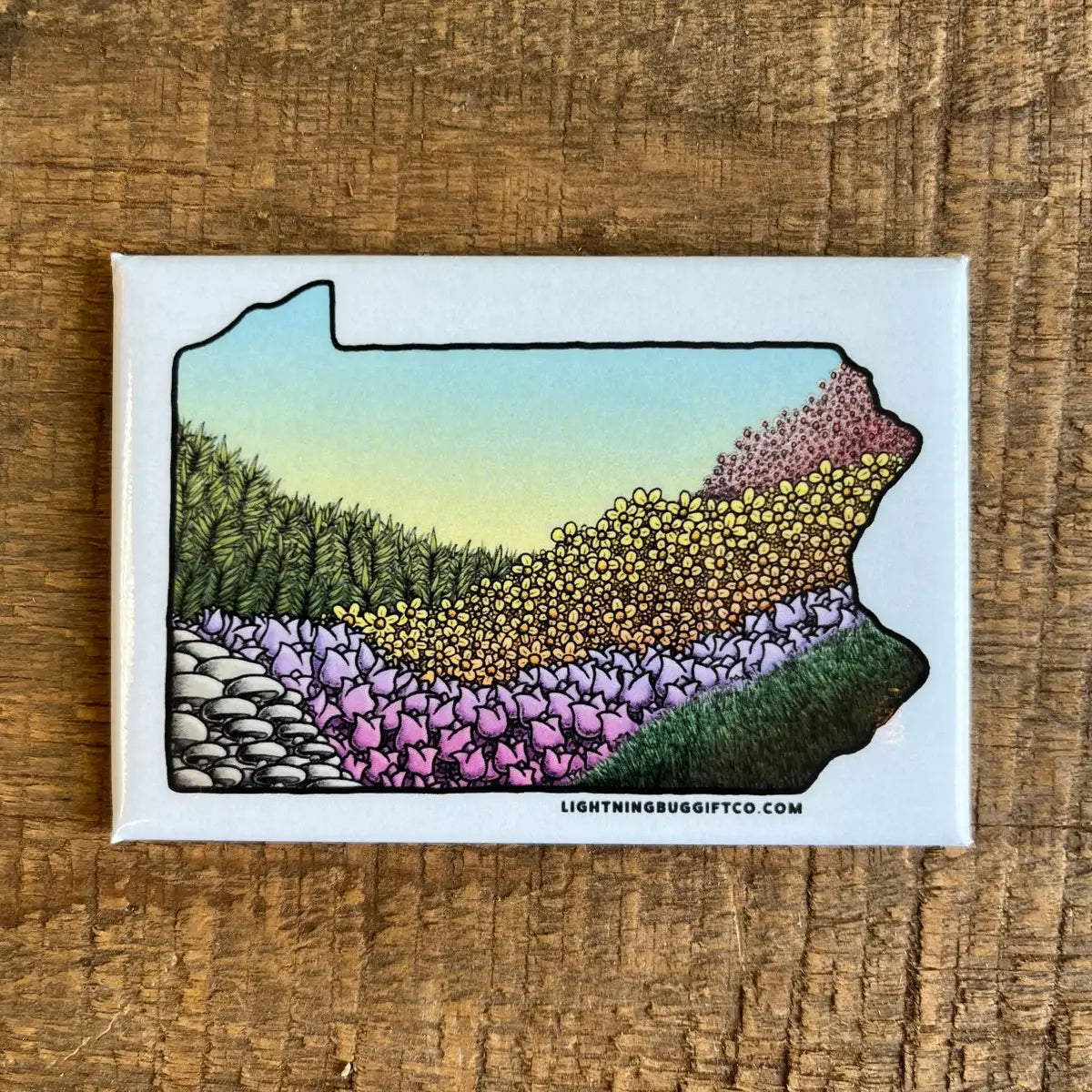 Pennsylvania Flowers Refrigerator Magnet