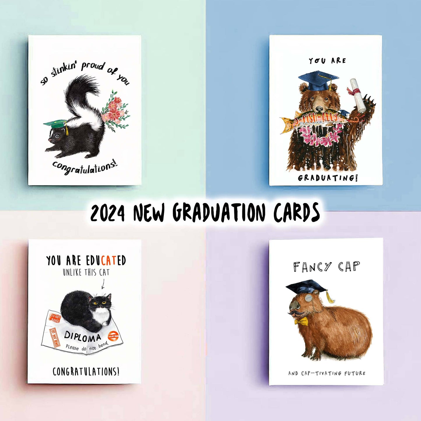 Stinky Proud Skunk - Funny Graduation Card