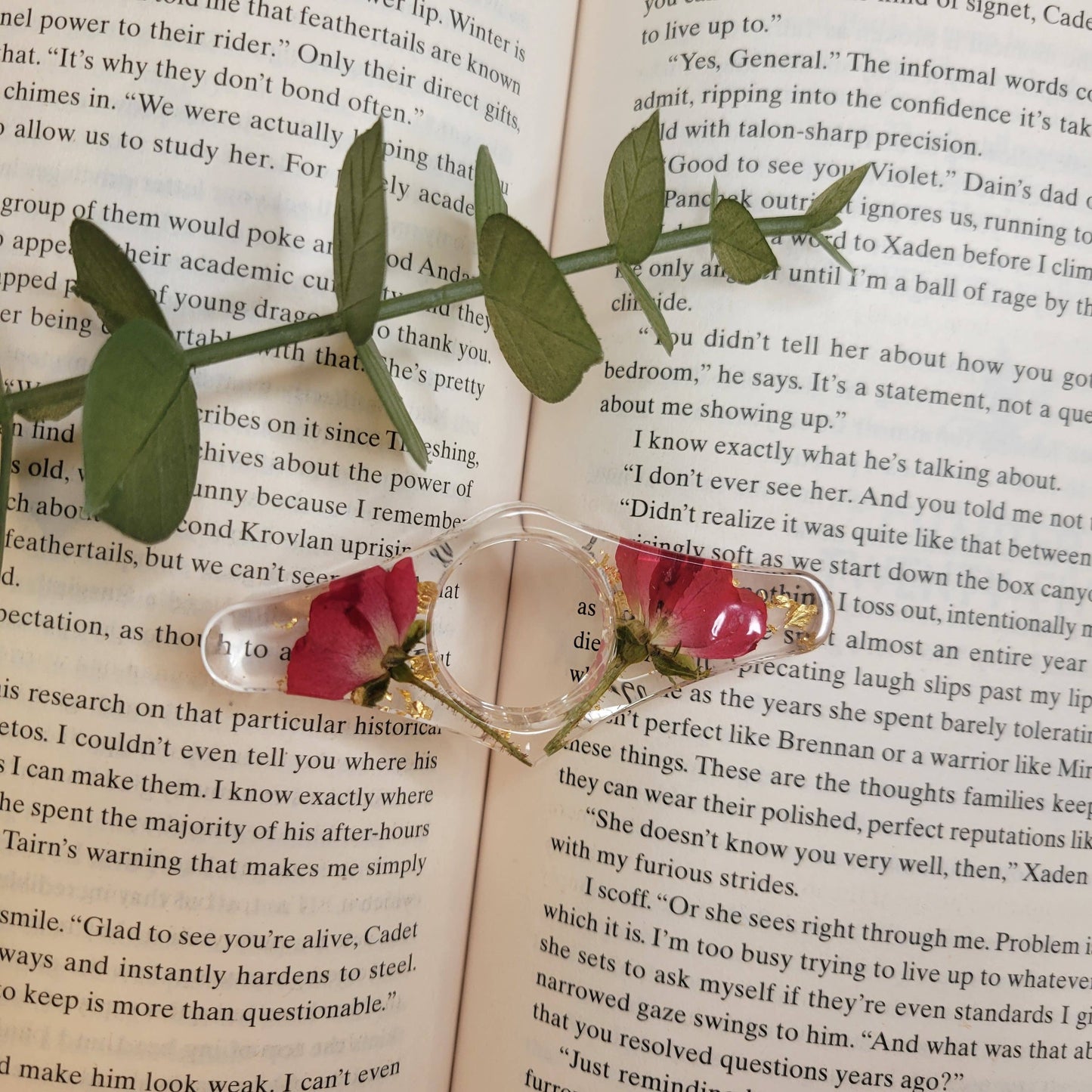 Floral Book Page Holder (Magenta)