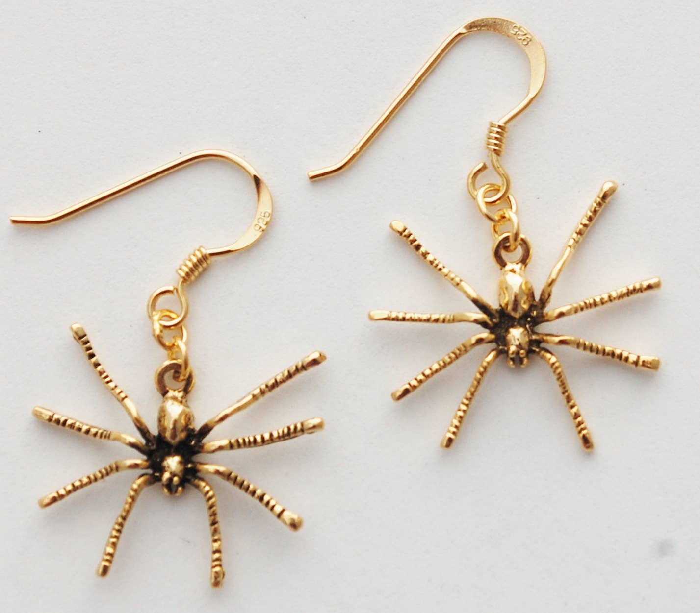 Spider Earrings - gold  Natural History
