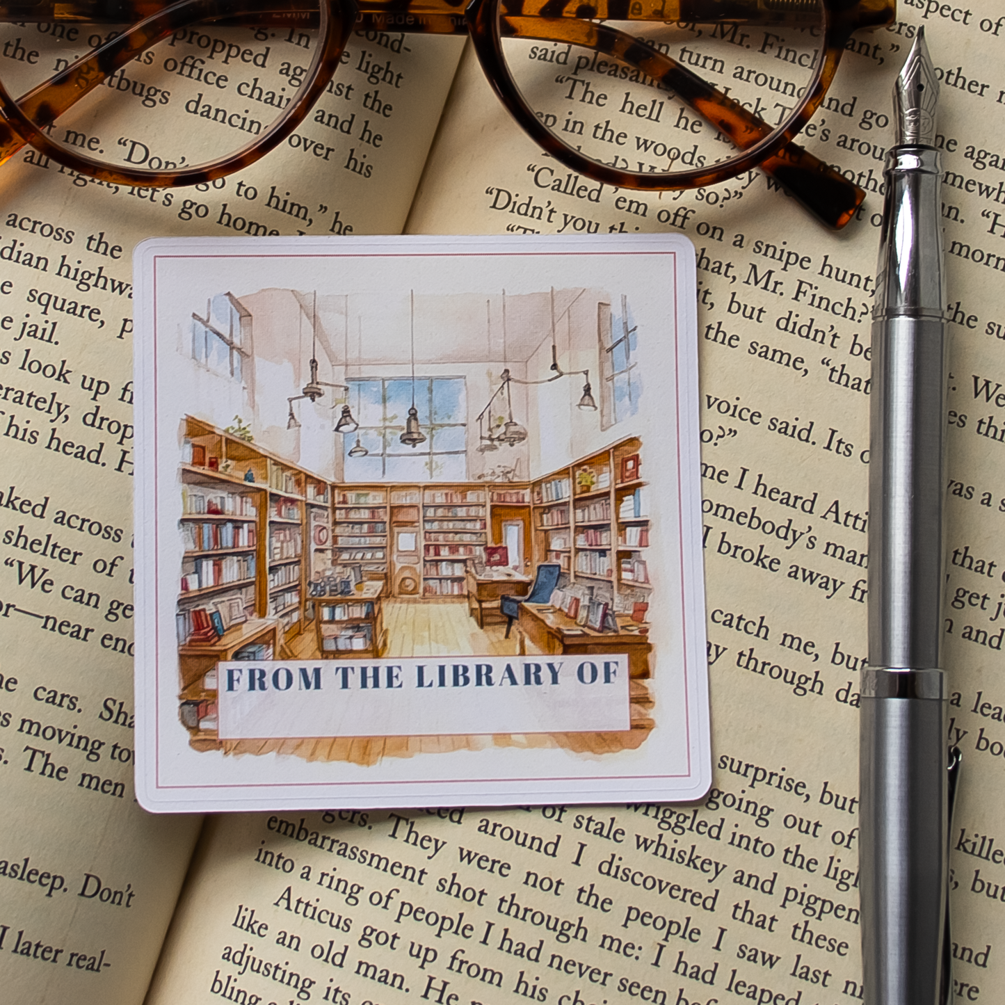 Library Bookplate Stickers - Set of 5 or 10