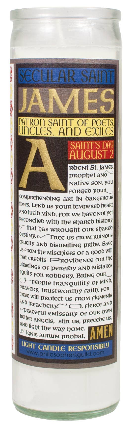 James Baldwin Secular Saint Candle