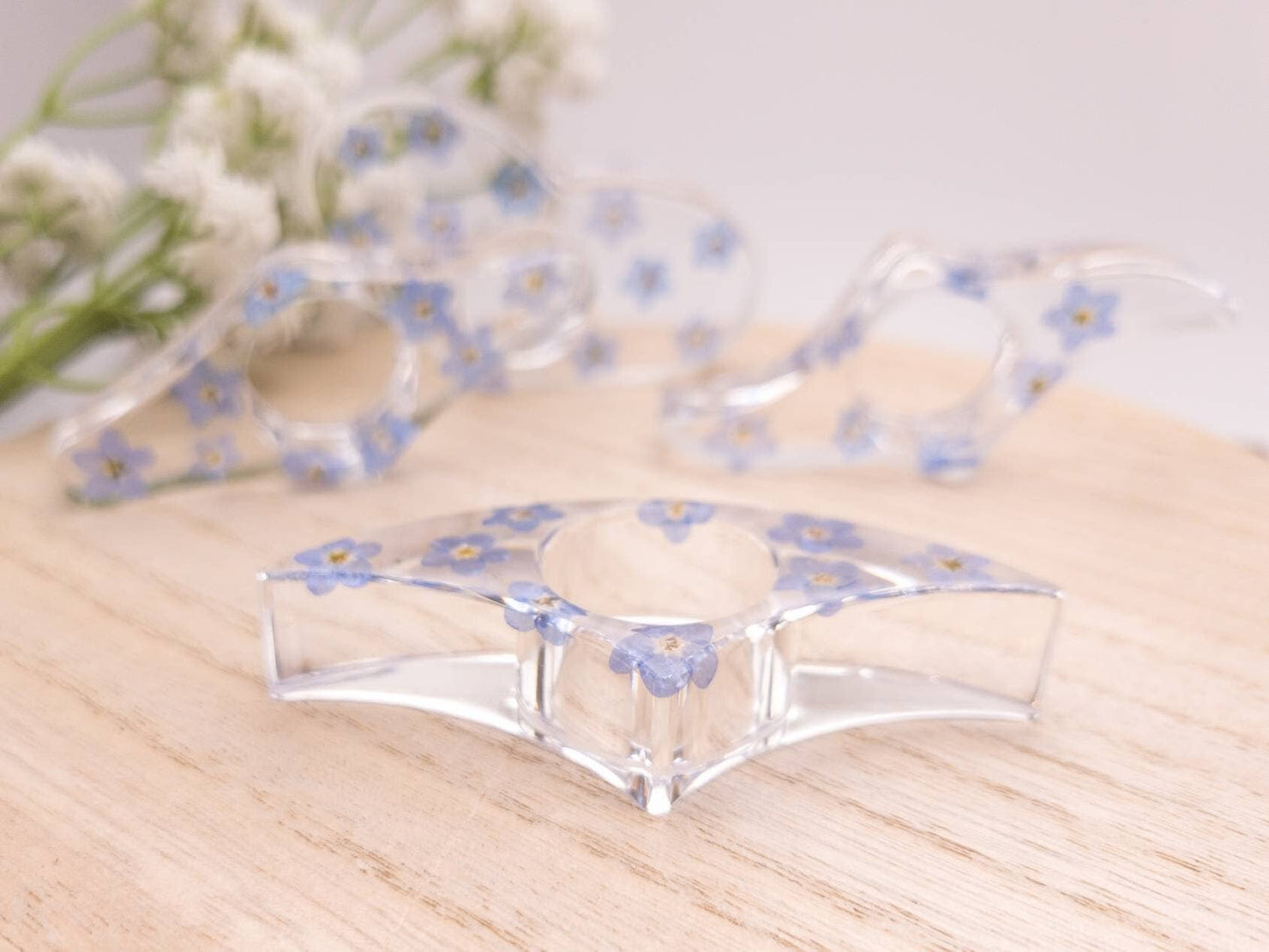 Floral Book Page Holder (Light Blue)