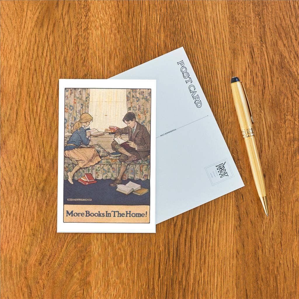 Postcard LT-456 More Books in the Home