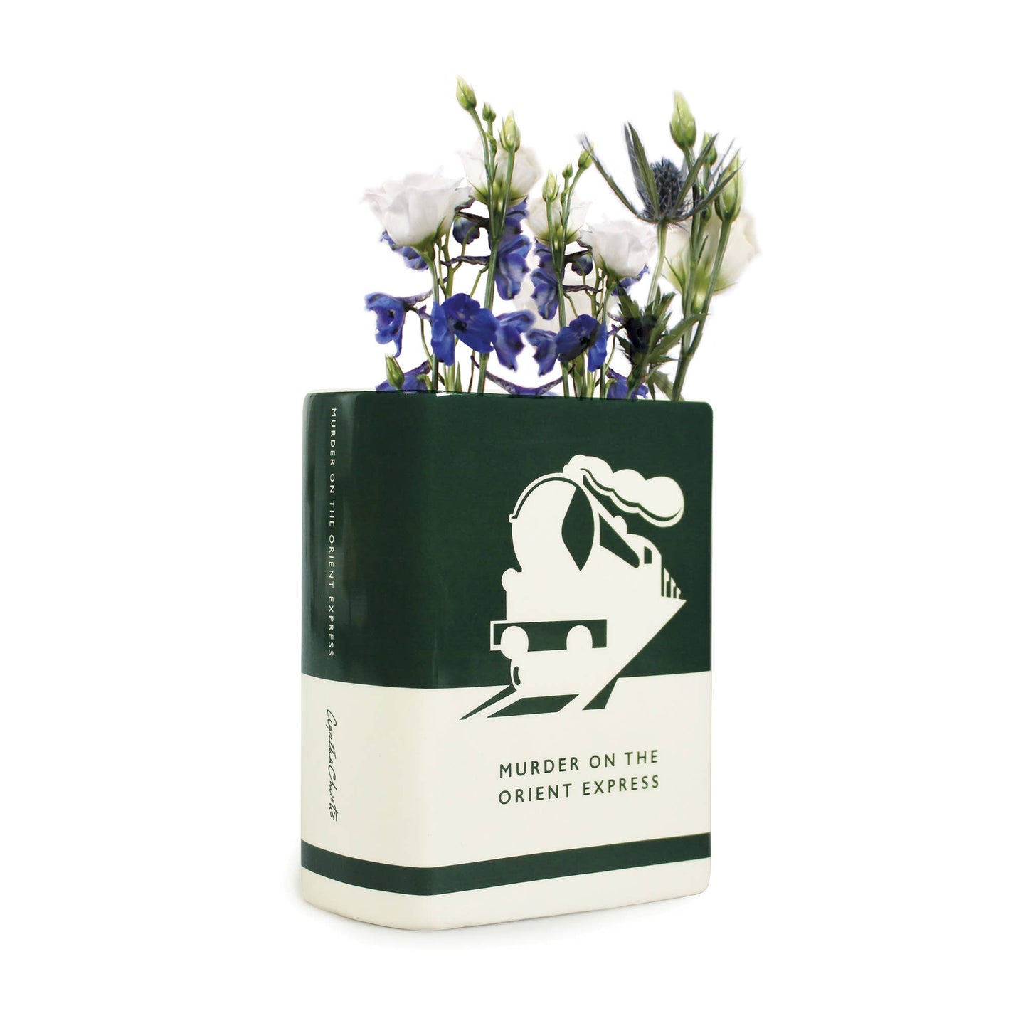 Ceramic Book Vase Agatha Christie Murder on Orient Express