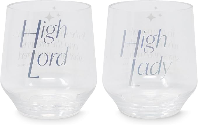 A Court of Thorns and Roses Acrylic Wine Glass Set, High Lady and Lord