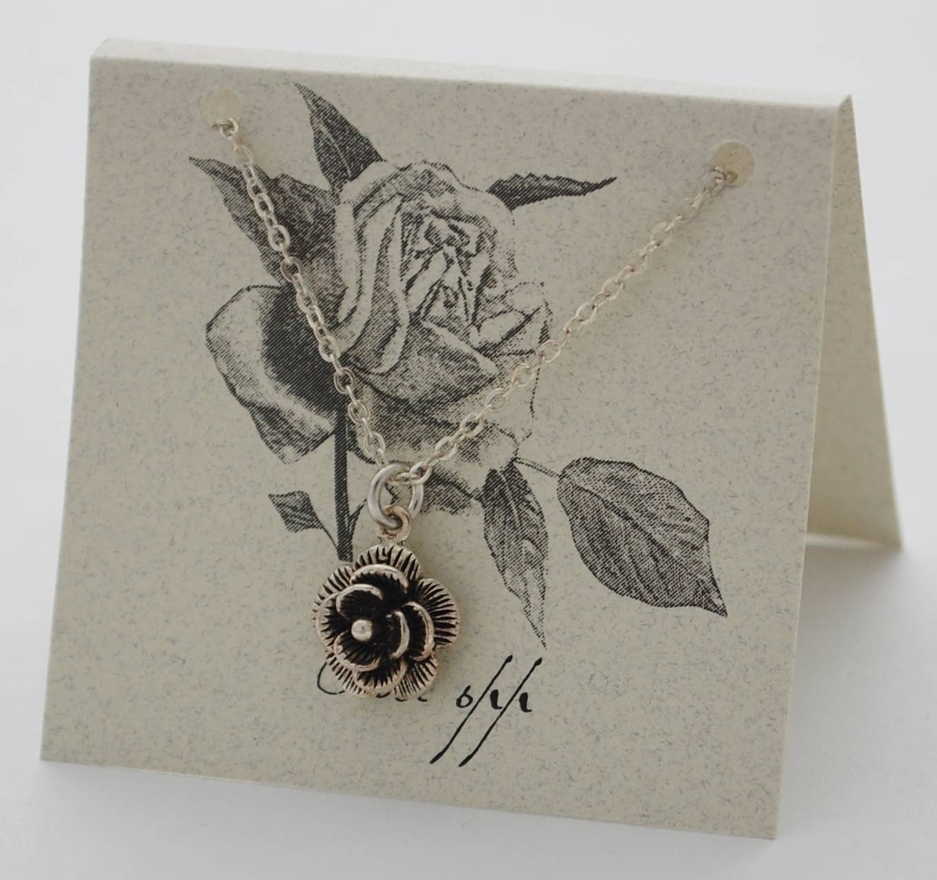 Rose Necklace - Silver  Natural History