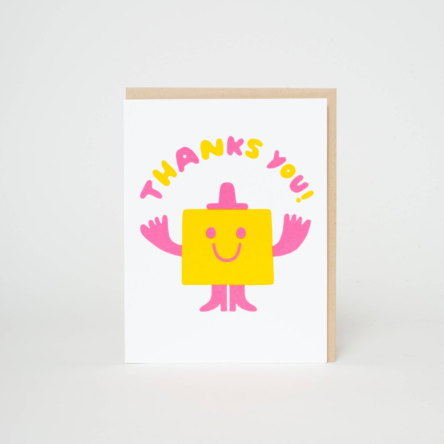 Thanks You Friend Silly Letterpress Greeting Card by Suzy Ultman
