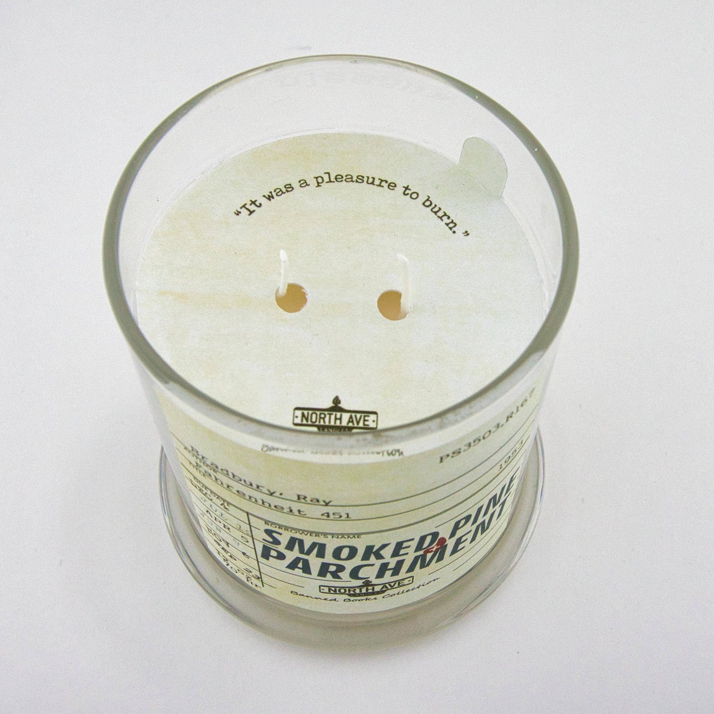 Banned Book Candle / Fahrenheit 451 / bookstore gift /