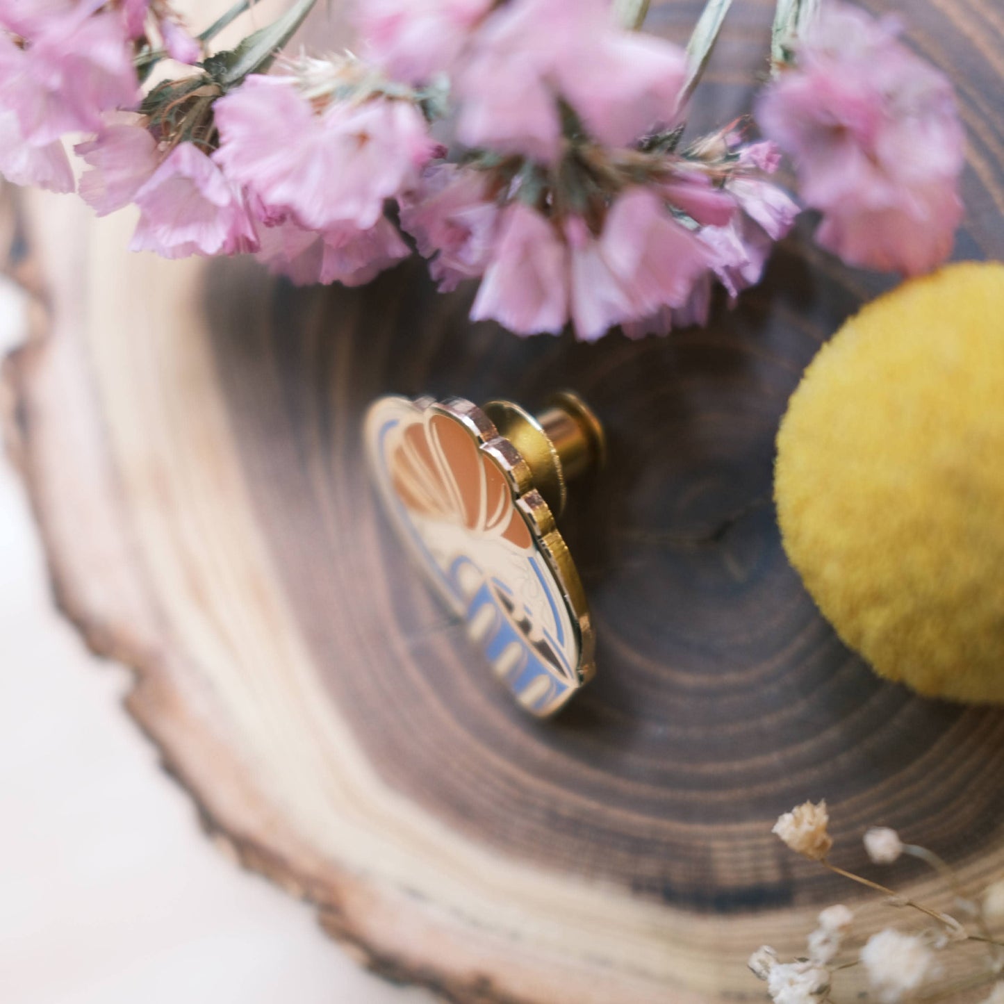 Croissant Enamel Pin