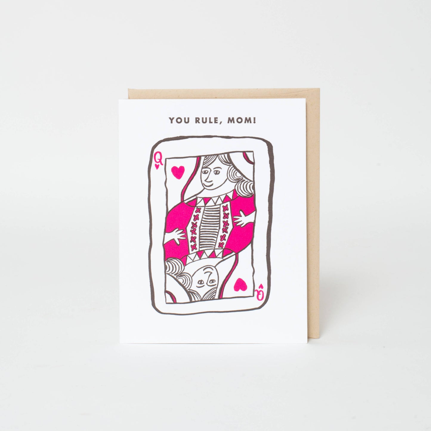 You Rule Mom Punny Letterpress Greeting Card by Egg Press