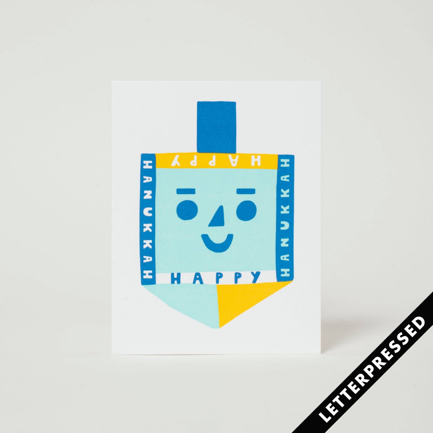 Happy Hanukkah Dreidel Letterpress Card by Suzy Ultman
