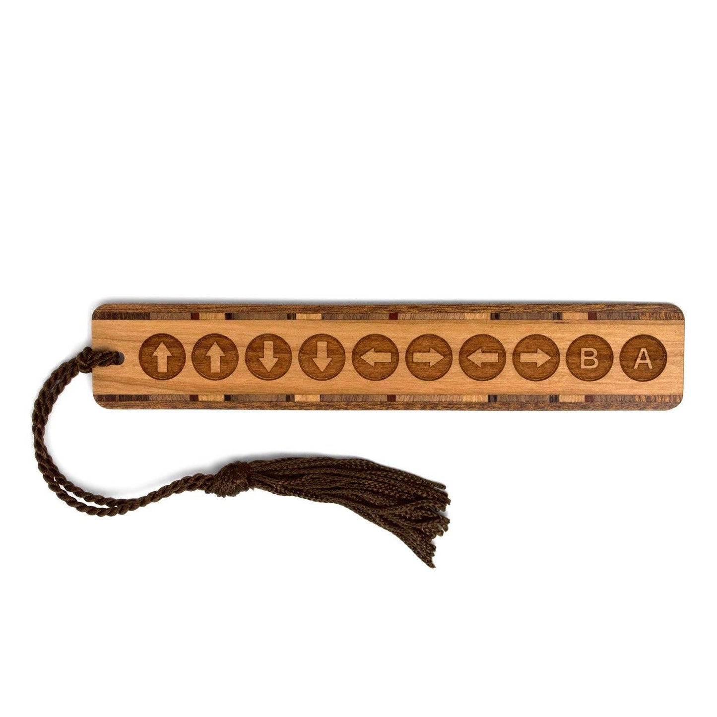 Video Games The Konami Code Engraved Wooden Bookmark