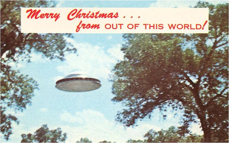 Greeting Card MC-263 Merry Christmas from out of this World,