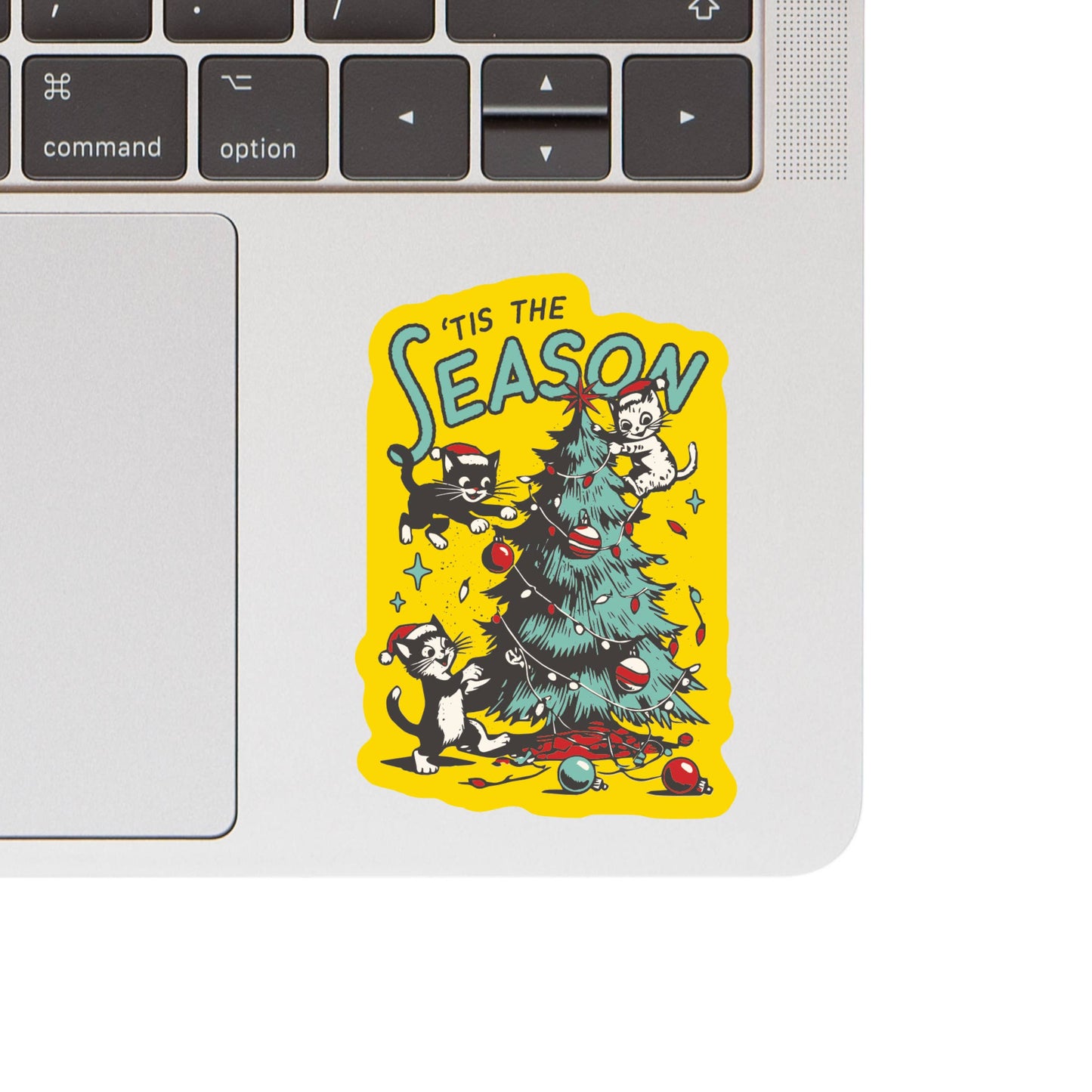 Tis The Season Cat Vinyl Sticker