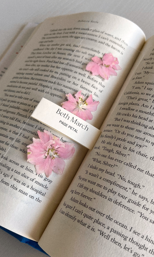 Beth March Pressed Flower Bookmark