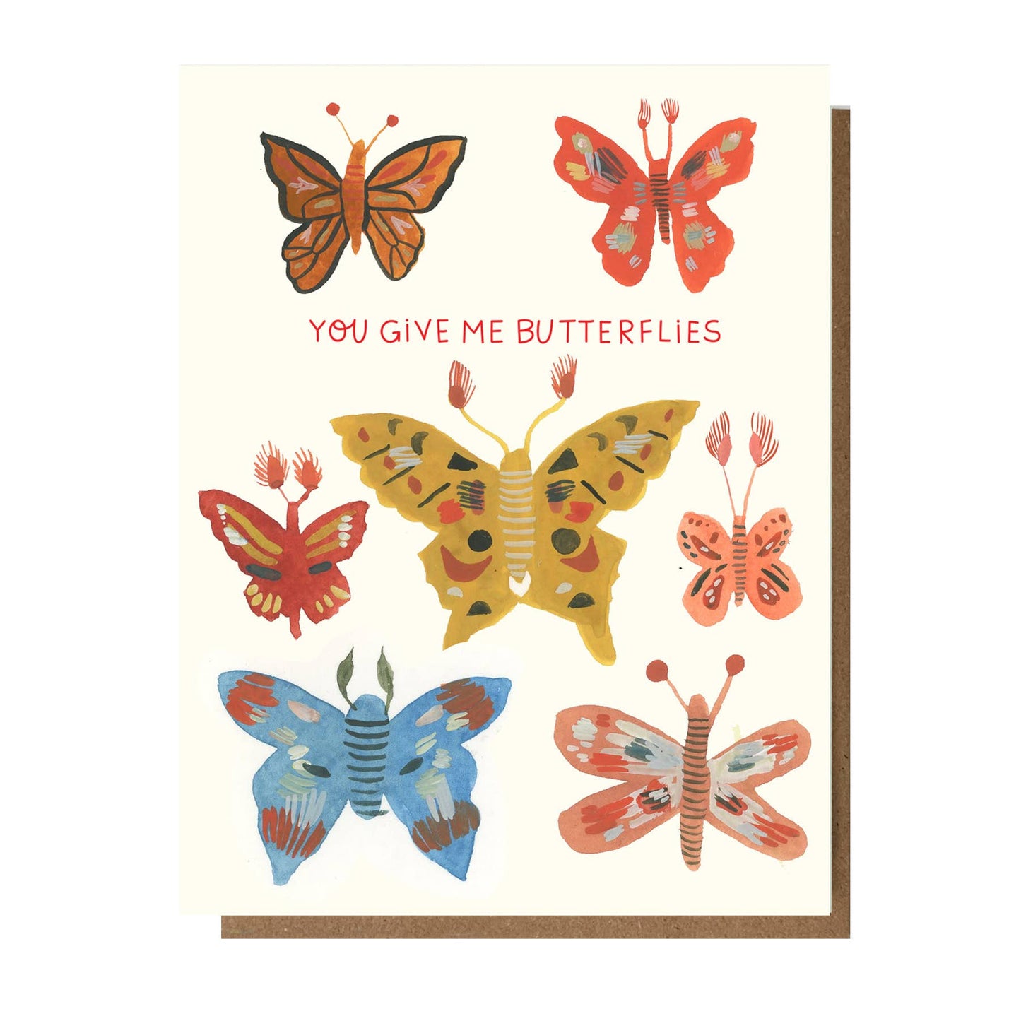 "You Give Me Butterflies" Greeting Card