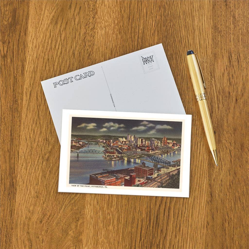 Postcard WP-159 Night over the Point, Pittsburgh, Pennsylvan