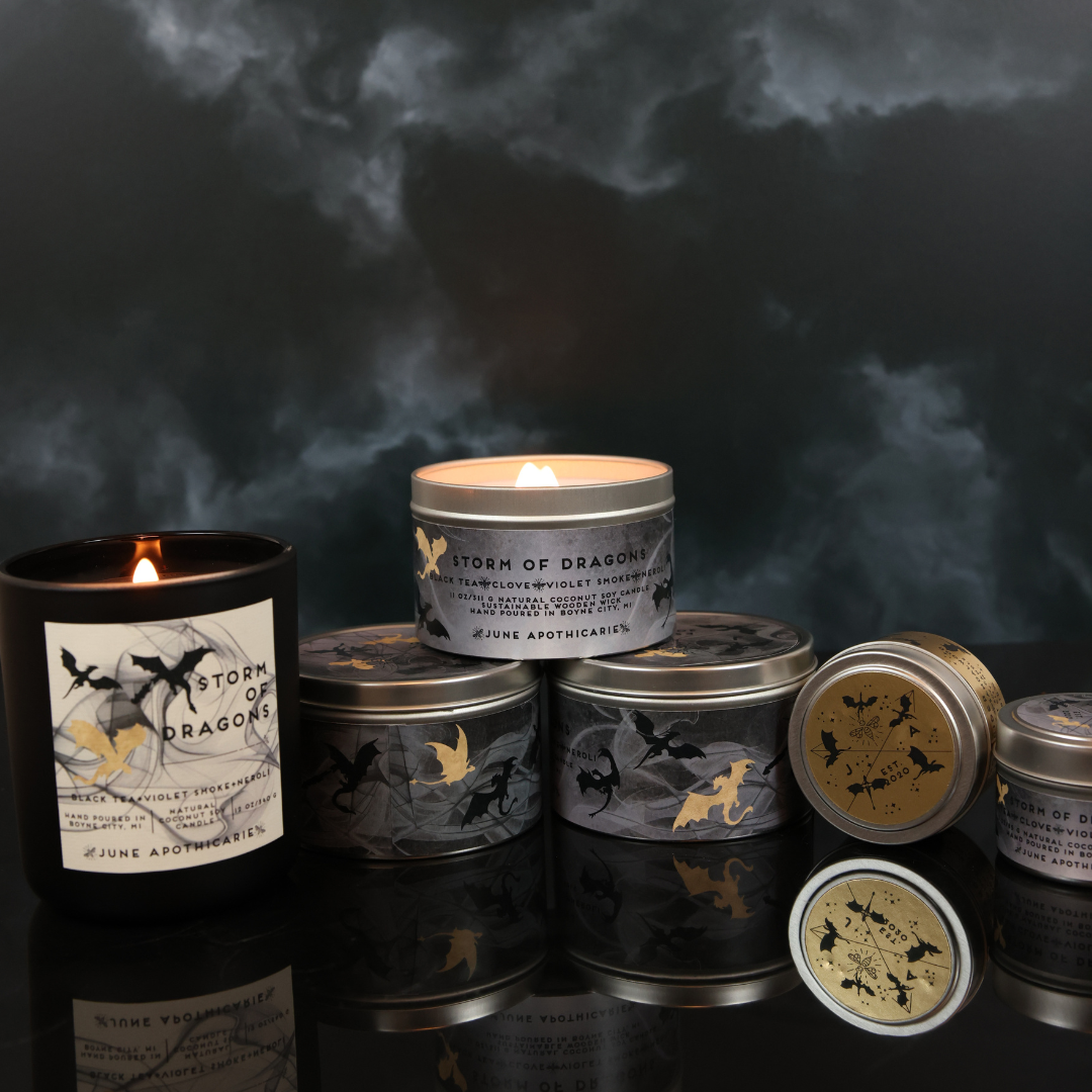 Storm of Dragons 4oz Travel Candle