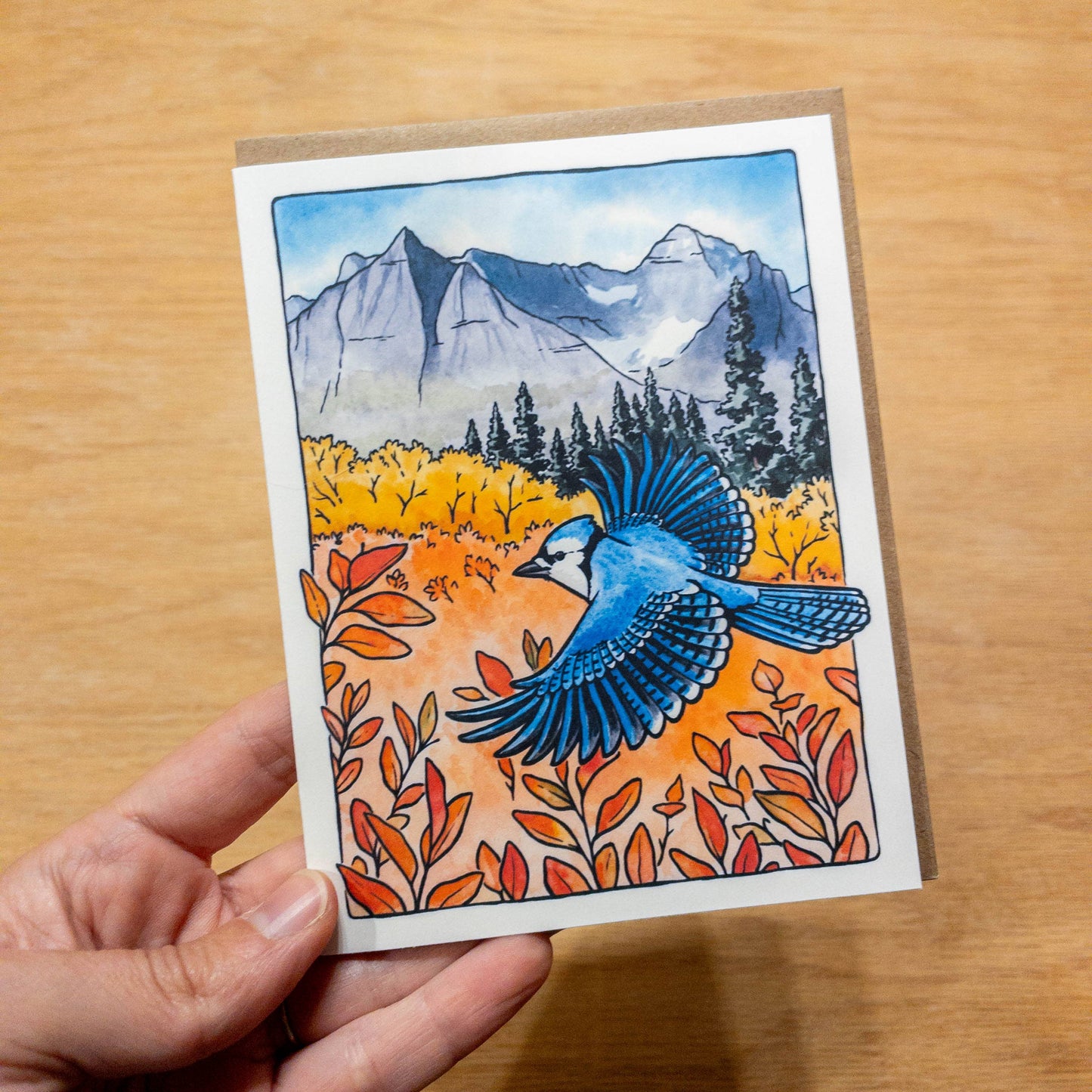 Blue Jay Greeting Card 100% Recycled Paper