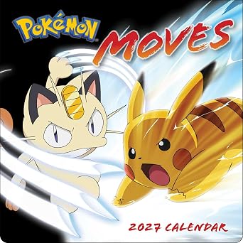 Pokémon Moves 2027 Wall Calendar