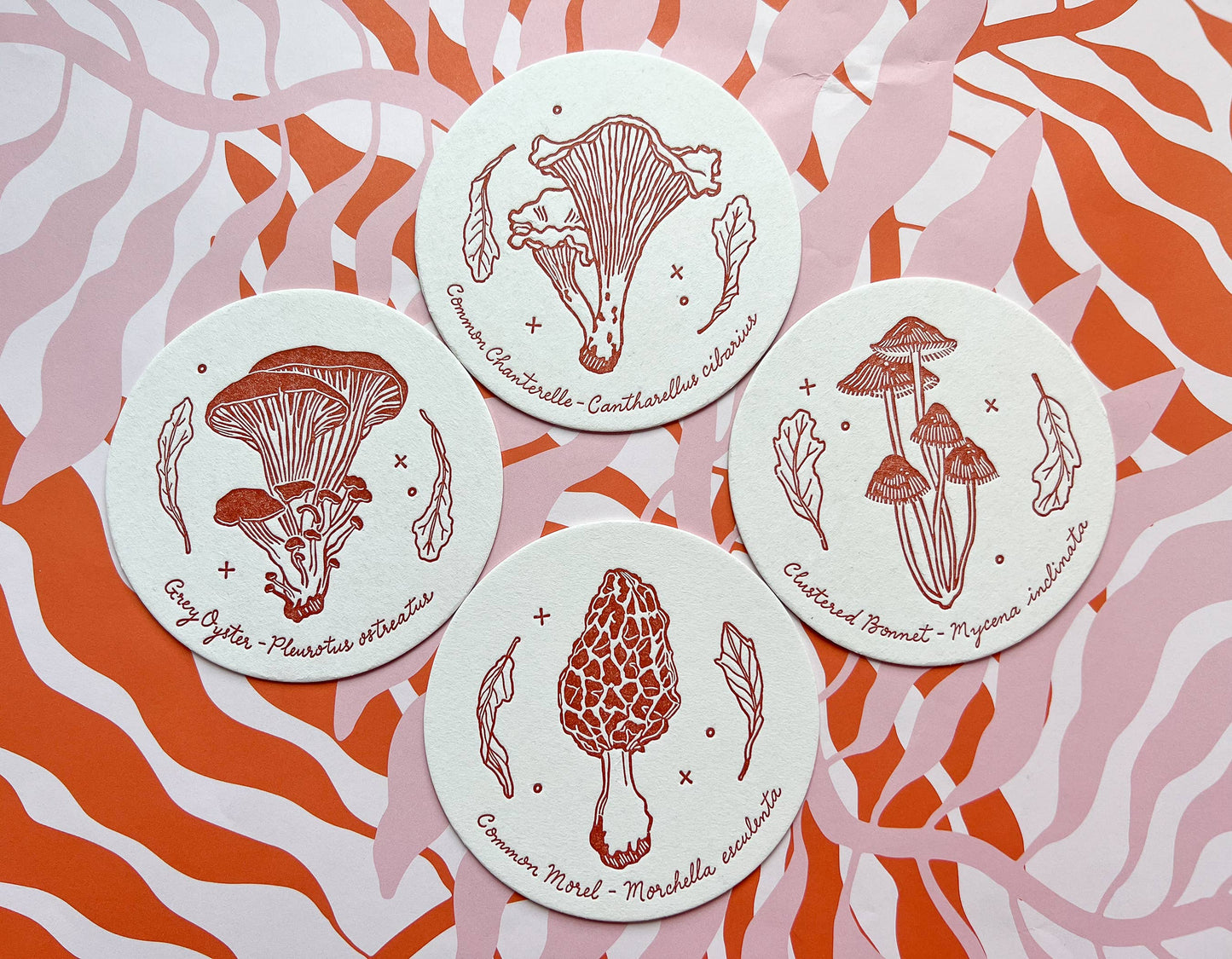 Mushroom coasters set