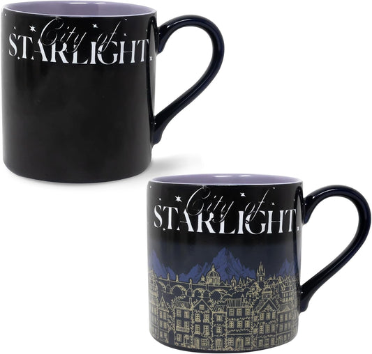 Sarah J. Maas A Court of Thorns and Roses Series Color Changing 14 oz Ceramic Mug, Officially Licensed Velaris Cup with Heat Reveal the City of Starlight