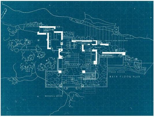 Galison Frank Lloyd Wright Fallingwater 2 Sided 500 Piece Puzzle