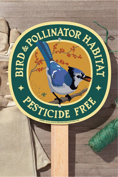 Bird and Pollinator Habitat Bluejay - Yard & Garden Sign