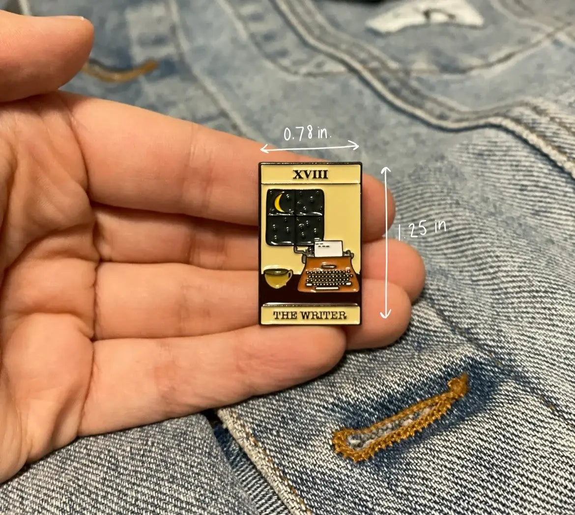 Small “The Writer” Tarot Card Enamel Pin