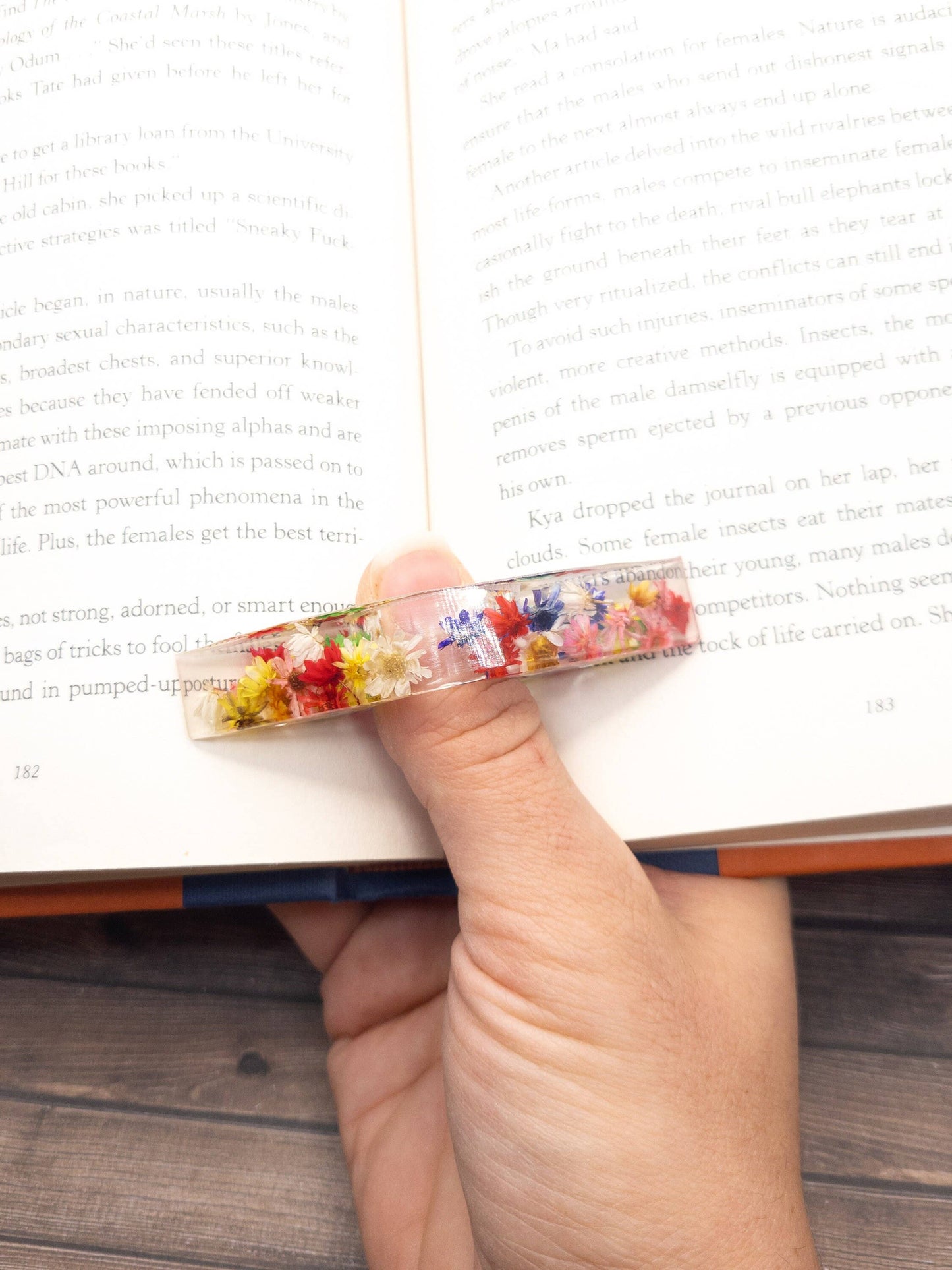 Floral Book Page Holder, Flower Thumb Page Spreader