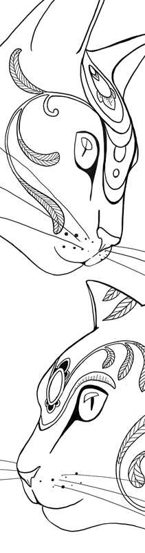 Cats Coloring Bookmarks by Rockpool  Publishing