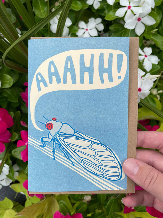Screaming Cicada Greeting Card