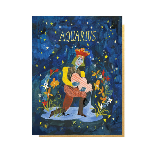 ASTROLOGY SIGN AQUARIUS Greeting Card