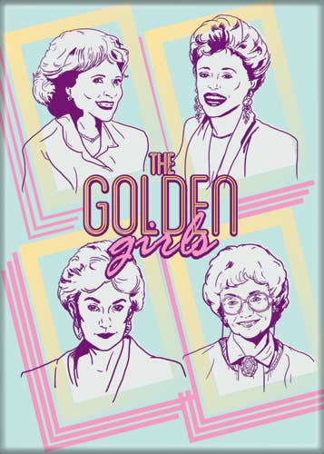 Golden Girls  Cast Magnet 2.5" x 3.5"