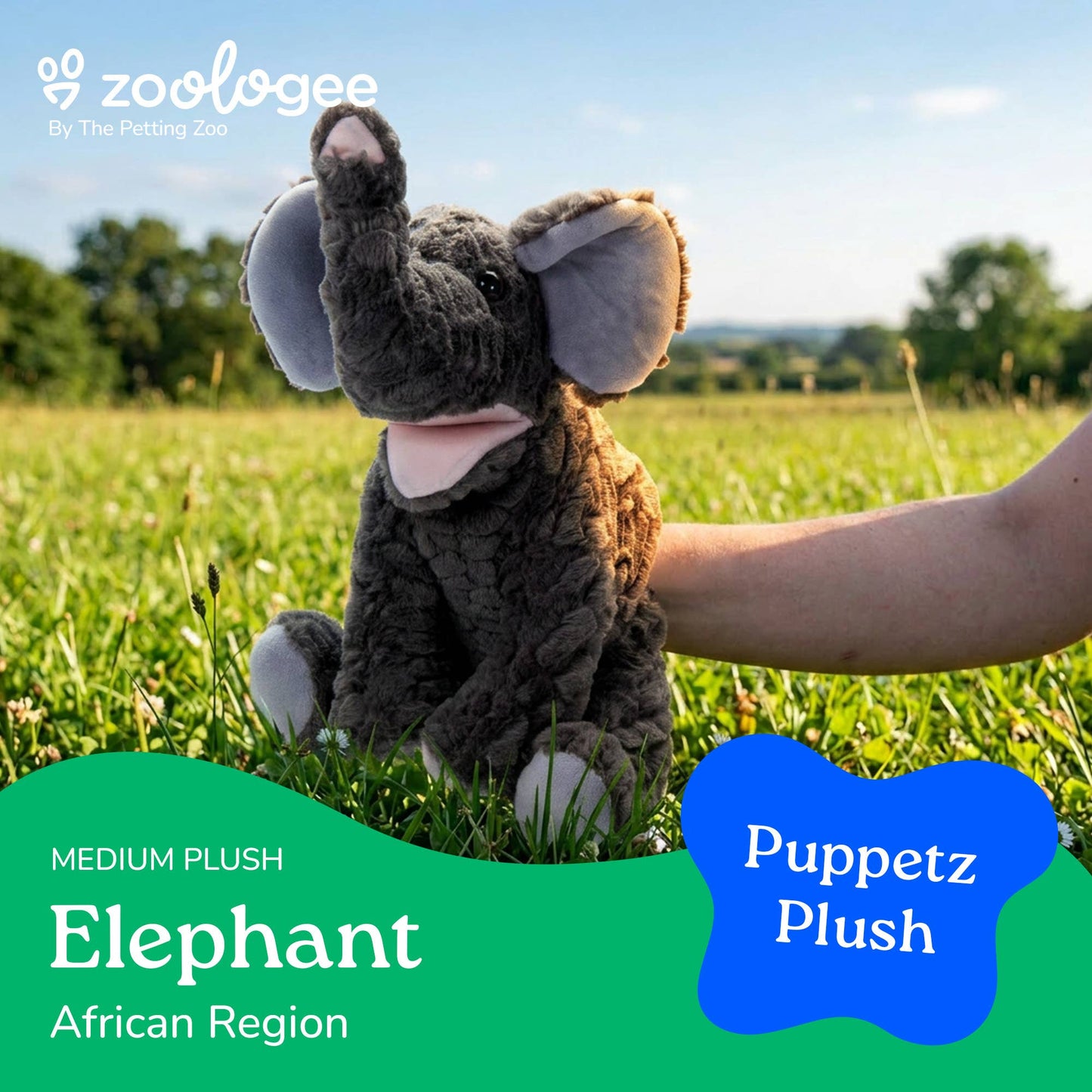 12" (30cm) Interactive Puppet Elephant Interactive Toy