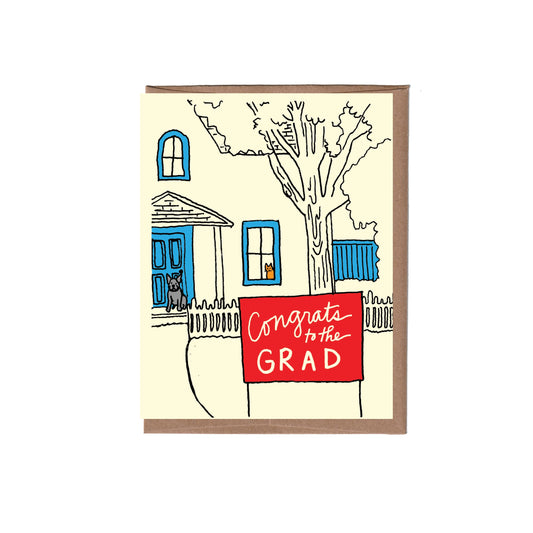 Yard Sign Graduation Greeting Card
