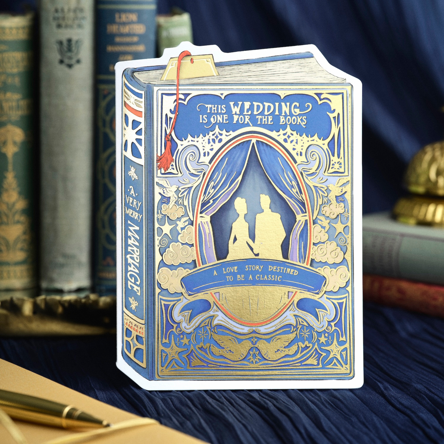 Wedding Book Cover Diecut Card