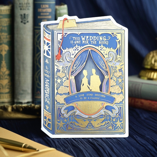 Wedding Book Cover Diecut Card