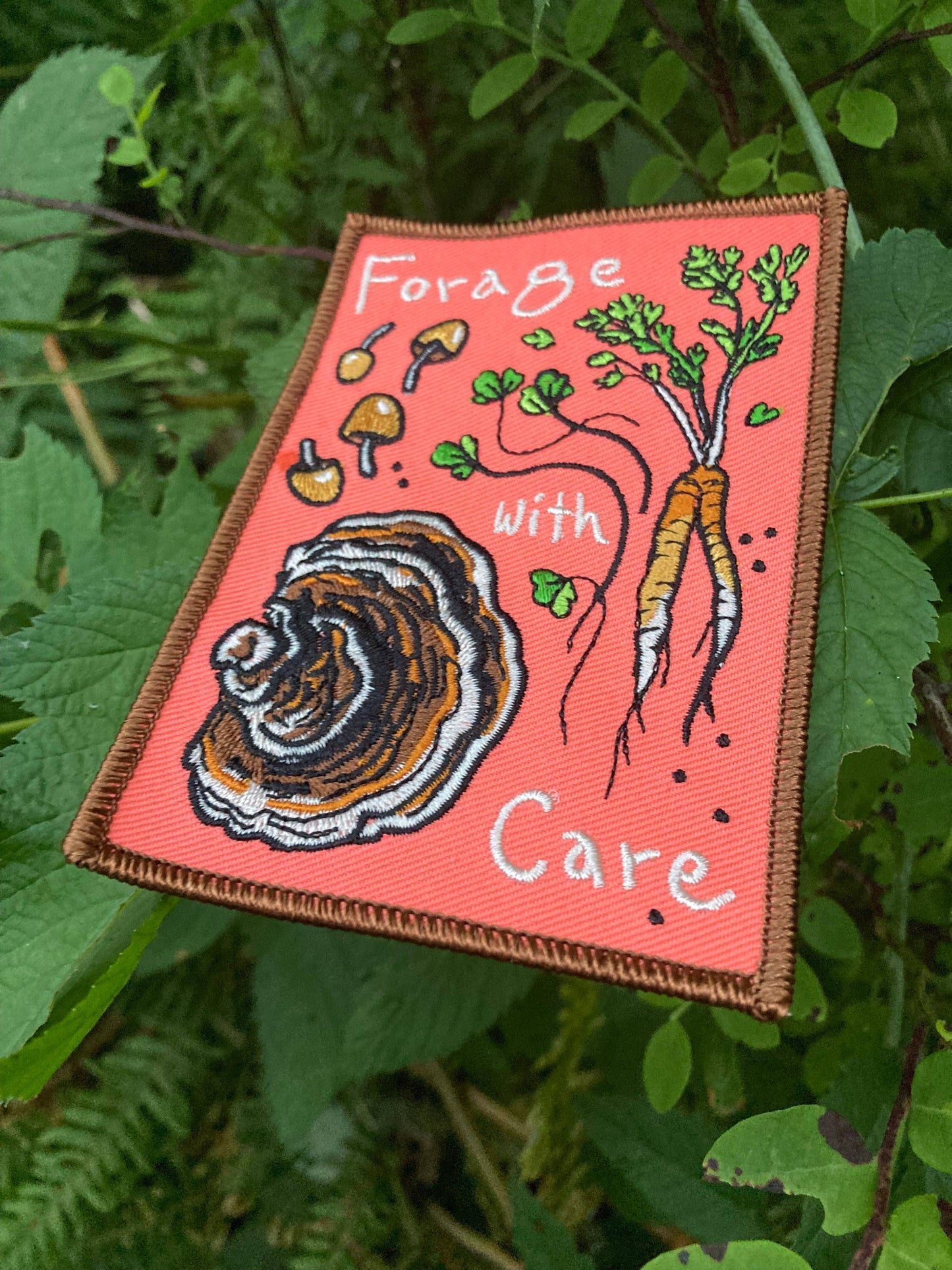 Forage With Care Large Embroidered Patch