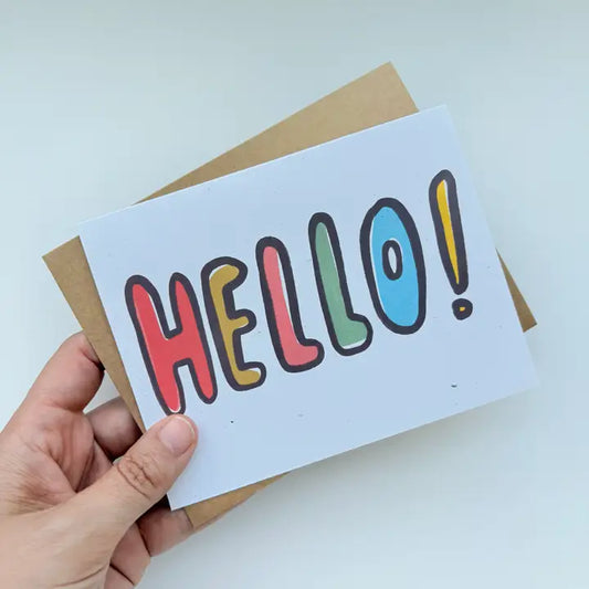 Hello! Bubble Letter Greeting Card