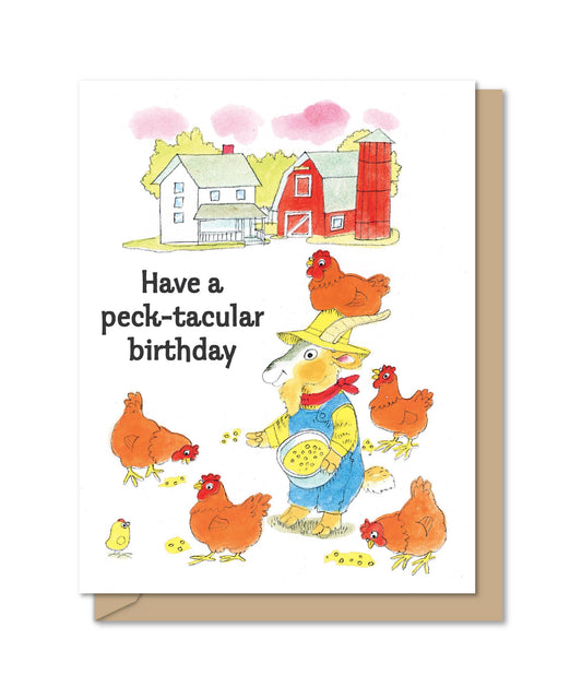 A2 | Birthday Greeting Card | Peck-tacular Birthday