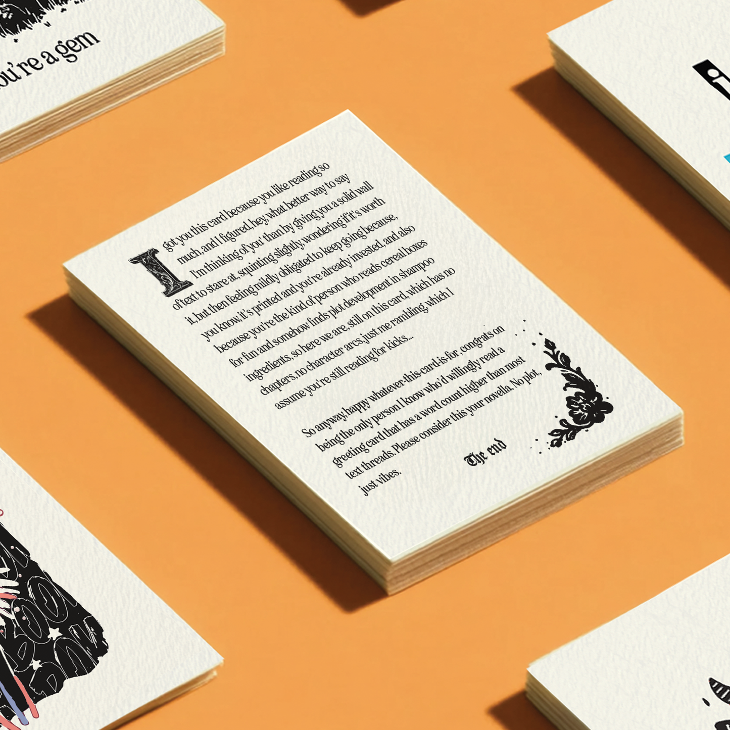 Snarky Book Lover Gift - A2 Witty Greeting Card