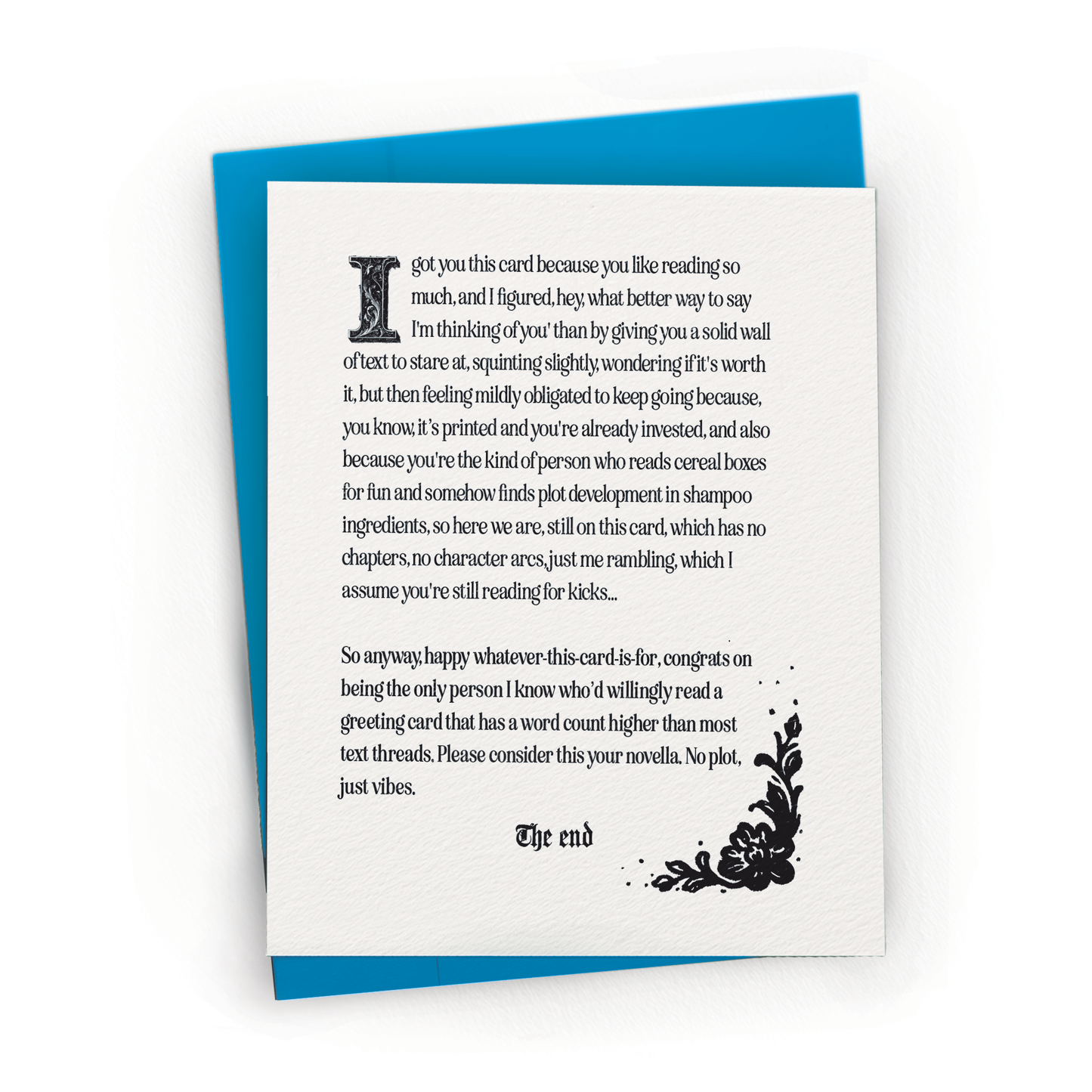Snarky Book Lover Gift - A2 Witty Greeting Card