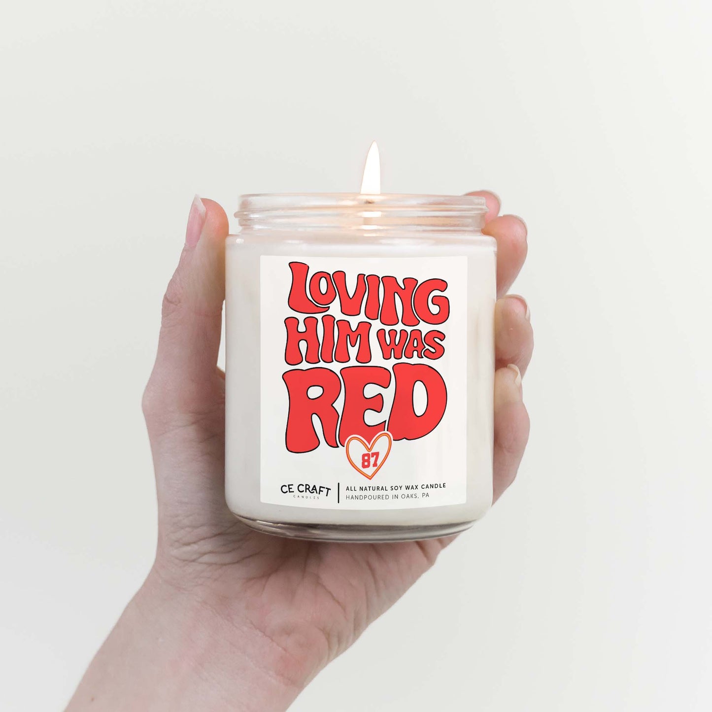 Loving Him Was Red Scented Candle (8 oz.)